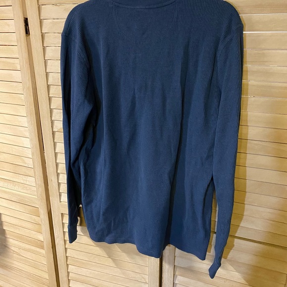 Men’s Blue Maker’s Mark Henley Long sleeve Size LARGE - Picture 5 of 5